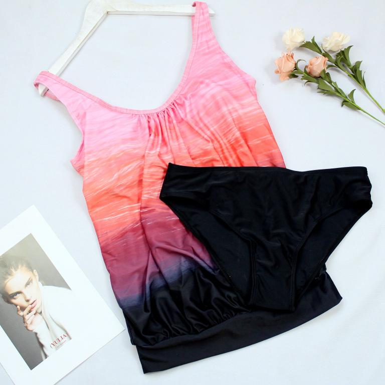 Women Split-Body Swimsuit Plus Size Swimwear Women Two-piece Belly in Bathing Suit tankini