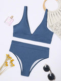 Sports swimwear Women Bandeau biquini V-neck swim suit Sexy bathing suit summer