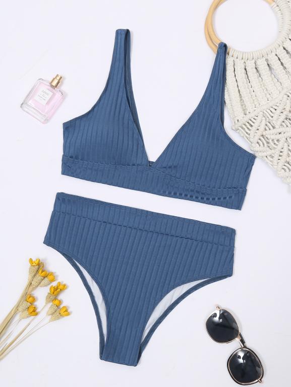 Sports swimwear Women Bandeau biquini V-neck swim suit Sexy bathing suit summer
