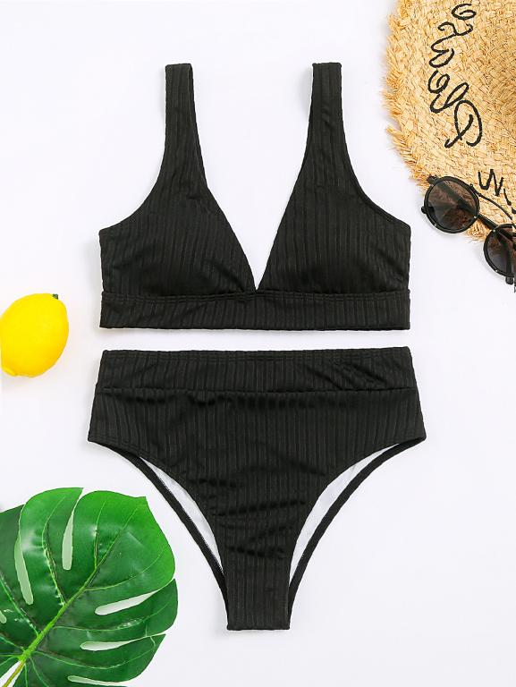 Sports swimwear Women Bandeau biquini V-neck swim suit Sexy bathing suit summer