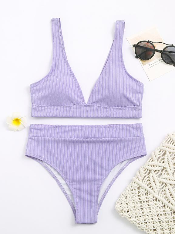 Sports swimwear Women Bandeau biquini V-neck swim suit Sexy bathing suit summer