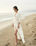 Crepe Cloth Belt Beach Jacket Sun Protection Clothing Cardigan Vacation Beach Cover Up Swimsuit Outwear