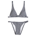 Swimsuit High Quality Striped Sexy Split Swimsuit
