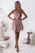 Dress V-neck Brace Women Slim Dress