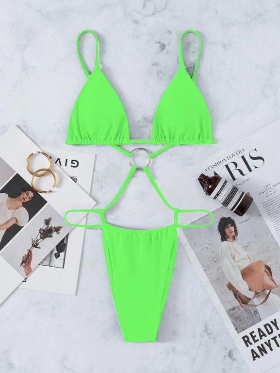 Blue Swimsuit Women Swimming Suit Triangle Swimwear Female Bandage Monokini Brazilian Bathing Suit Summer