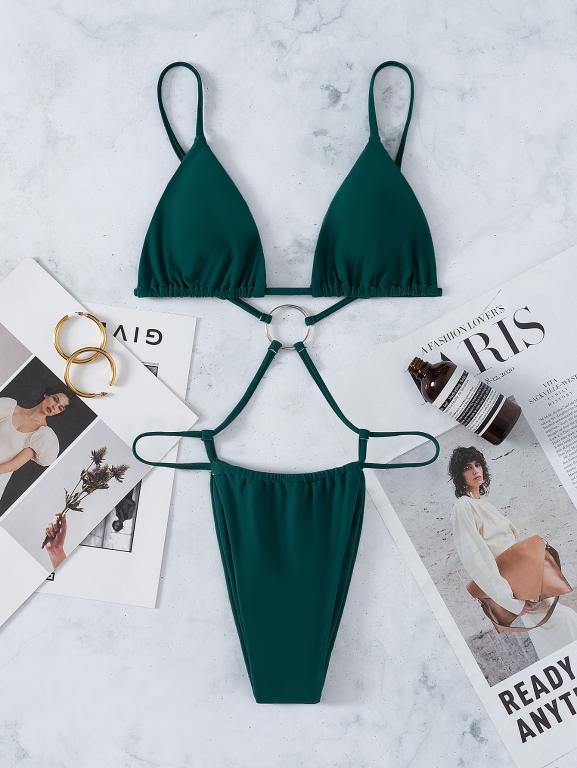 Blue Swimsuit Women Swimming Suit Triangle Swimwear Female Bandage Monokini Brazilian Bathing Suit Summer