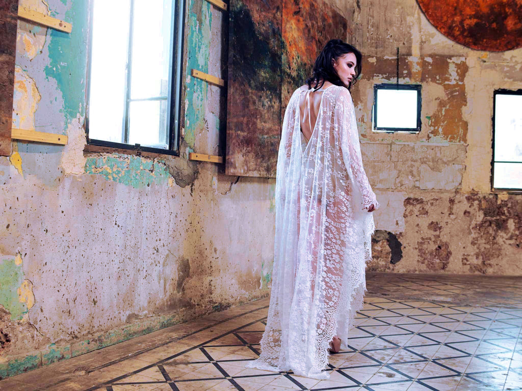 Eyelash Lace Super Loose Robe Bikini Cover