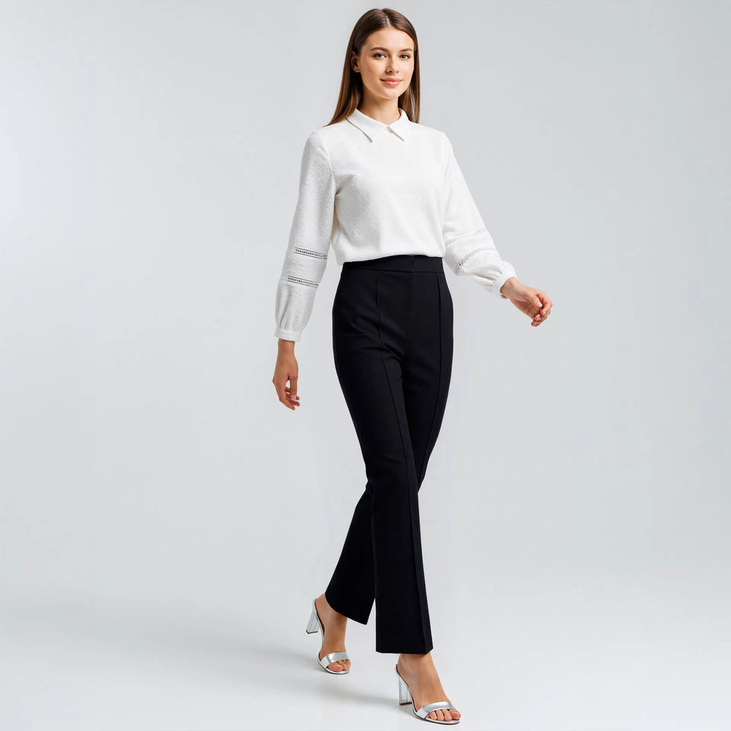 Spring Autumn Office Casual Pants Bootcut Pants All Matching Fashionable Wide Leg Pants Women