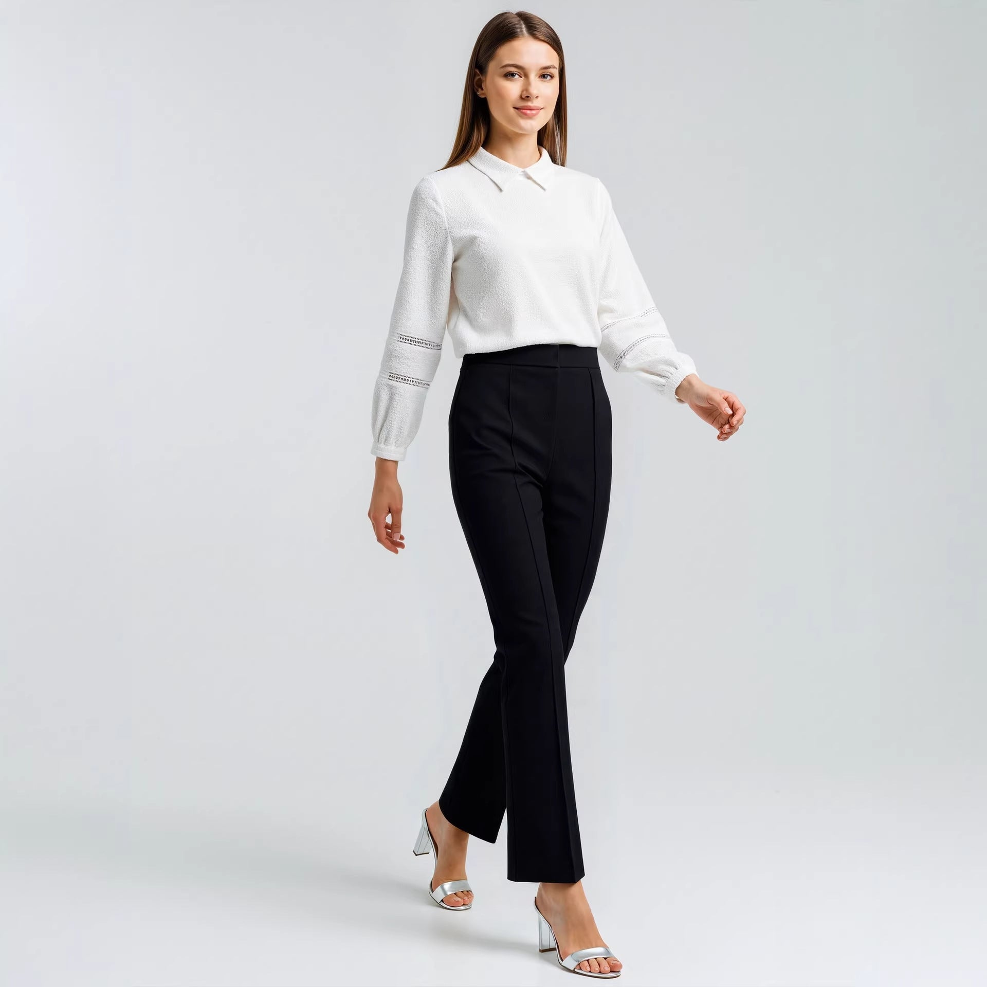 Spring Autumn Office Casual Pants Bootcut Pants All Matching Fashionable Wide Leg Pants Women