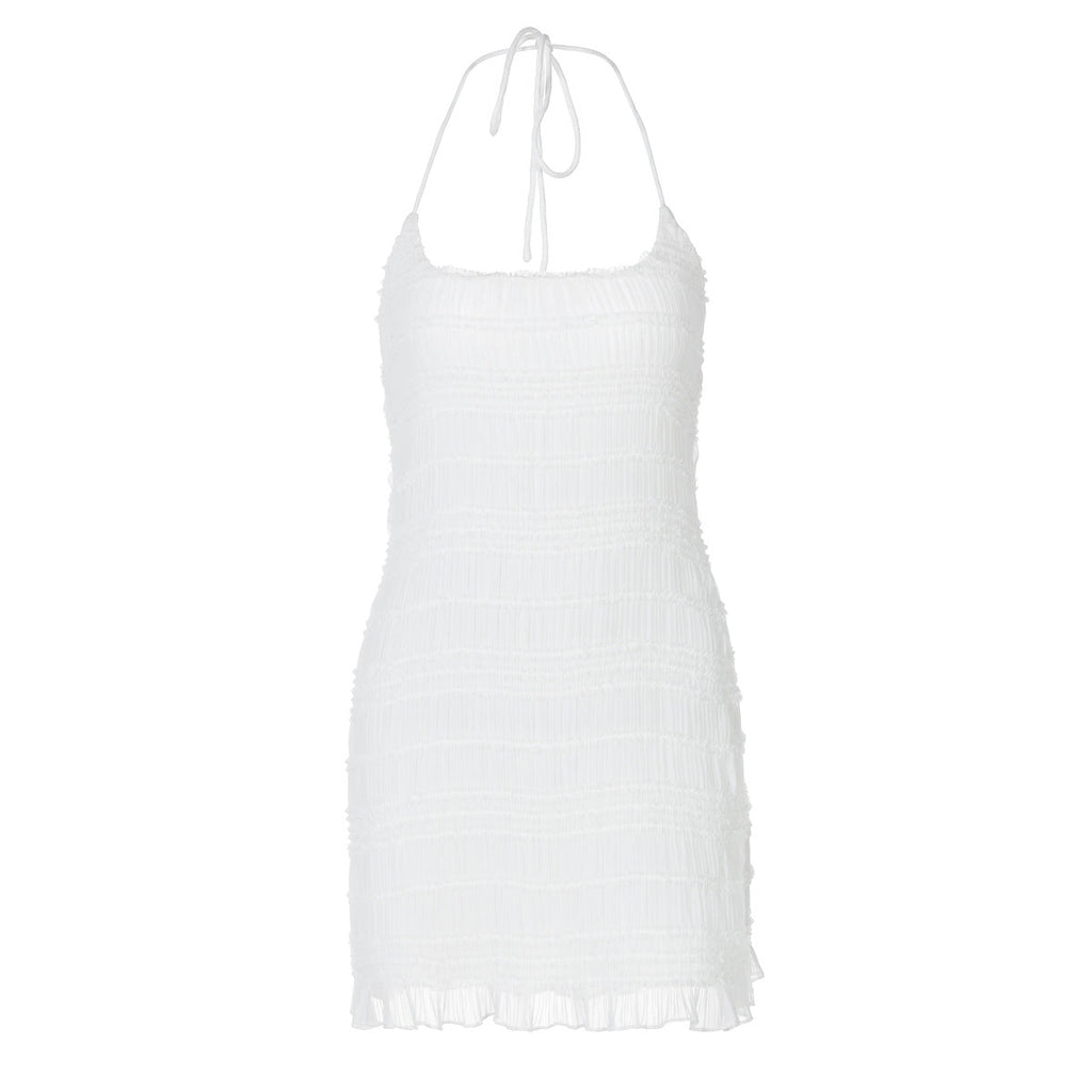 Women Clothing Fresh Sweet Sexy Halter Slim Short Dress