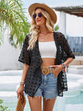 Casual Summer Women Clothing Solid Color Medium Fur Ball Thin Cardigan Shirt Women