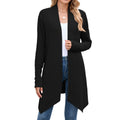 Women Clothing Autumn Solid Color Long Sleeved Knitted Cardigan Coat Long Shirt Women