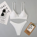 Swimsuit Women Split Three Point Solid Color Special Fabric Internet Celebrity Bikini