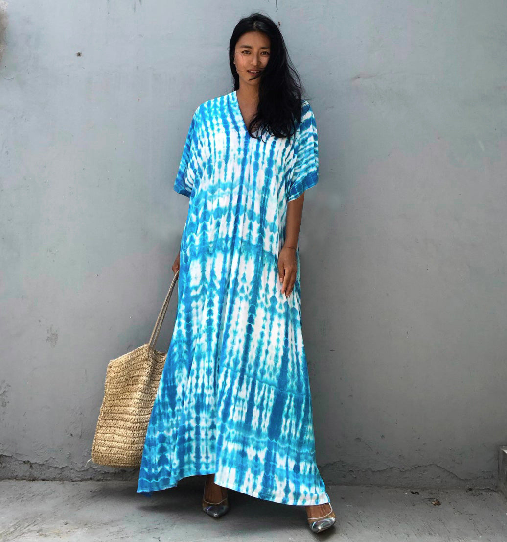 Rayon Halo Dyed Robe Vacation Casual Beach Bikini Cover 25 Colors