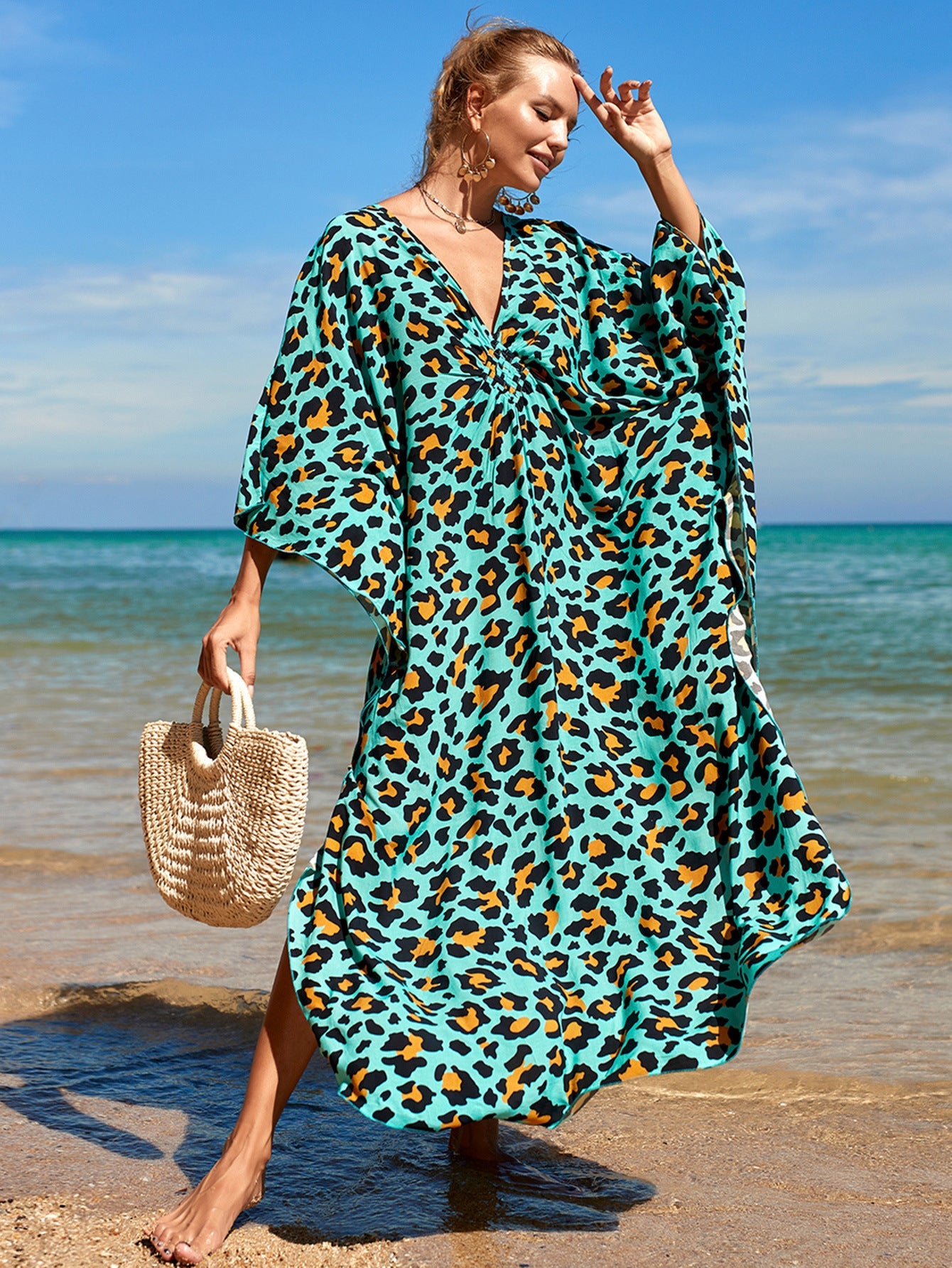 Rayon Printed Vacation Casual Beach Bikini Cover 2 Colors