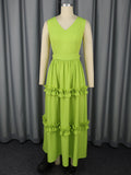 High End Waist Hollow Out Cutout Sexy V neck Party Dress Small Gathers Elegant A Swing Cocktail Evening Dress