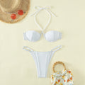 Split Swimsuit Sexy Bikini Underwire Leopard Print Swimsuit
