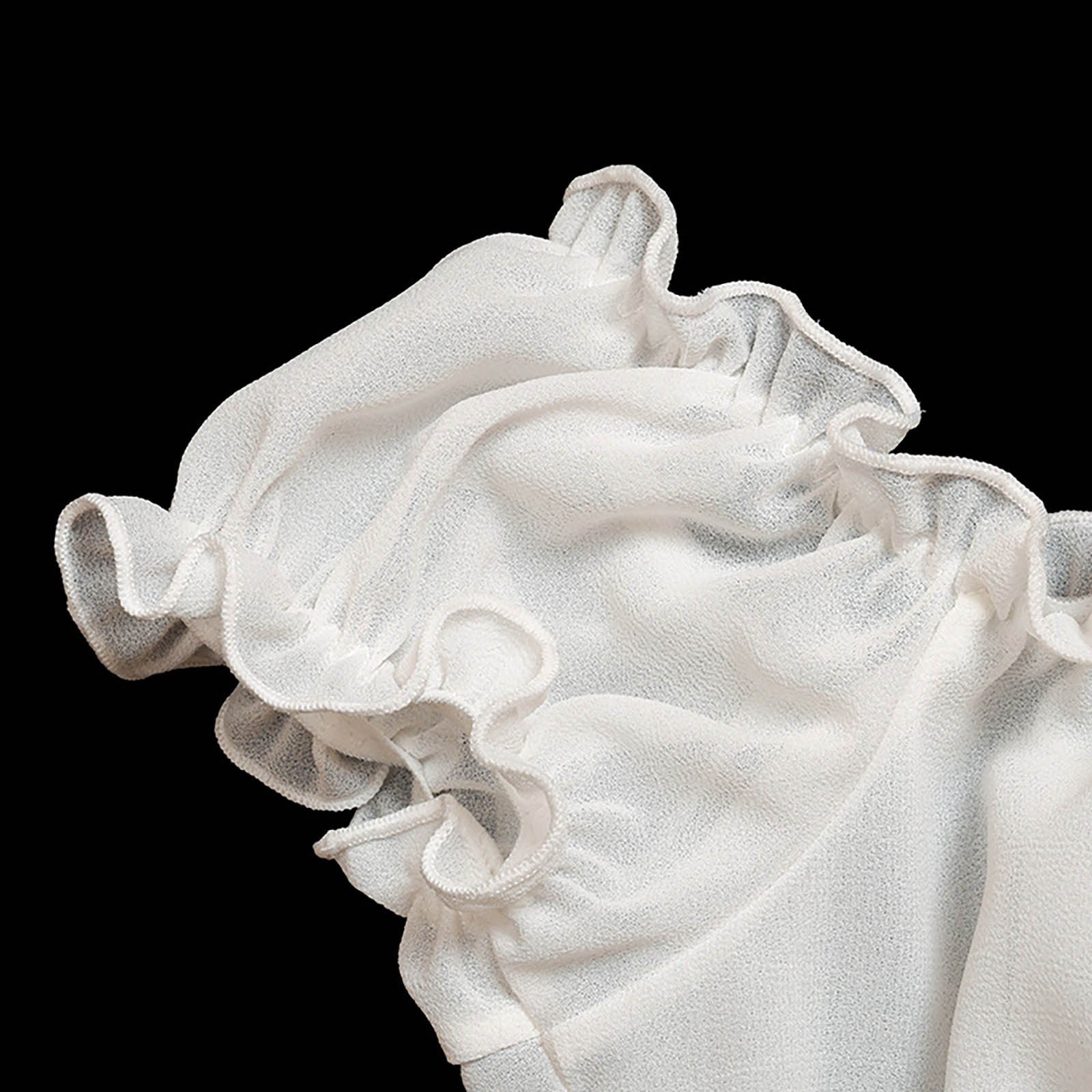 Pure White Strapless Mesh Sexy Split Suit