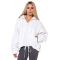Women Casual Hooded Zipper Polyester Knitted Women Casual Solid Color Original Coat