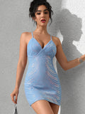 Women Clothing Cocktail Party Dress Sexy Slim Fit Sequined Dress Short Dress