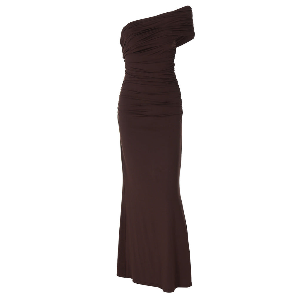 Women Clothing Summer Sexy Backless Slit Slim Dress Women