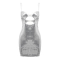 Fall Wome Clothing Retaining Ring Silver Paillette Cami Dress