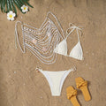 Best Seller in Split Three Piece Pearl Bikini Women Swimwear Sexy Cutout