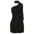Spring Women Elegant Sexy Slim Fit Backless Lace up Scarf Collar Dress Women