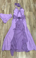 Solid Color One Piece Dress Beach Seaside Vacation High Waist Underpants