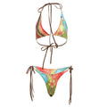 Summer Sexy Sexy Hip Lifting Strap Printing Personality Bikini Two Piece Set Women