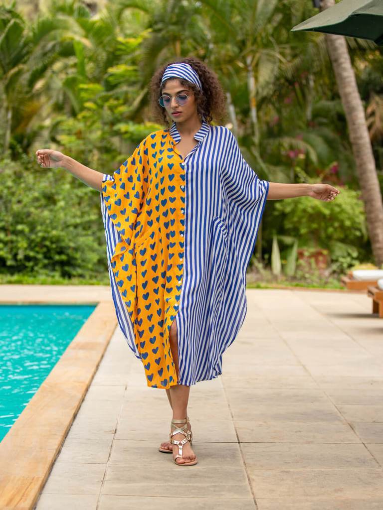 Rayon Printed Loose Long Cardigan Vacation Casual Beach Bikini Cover