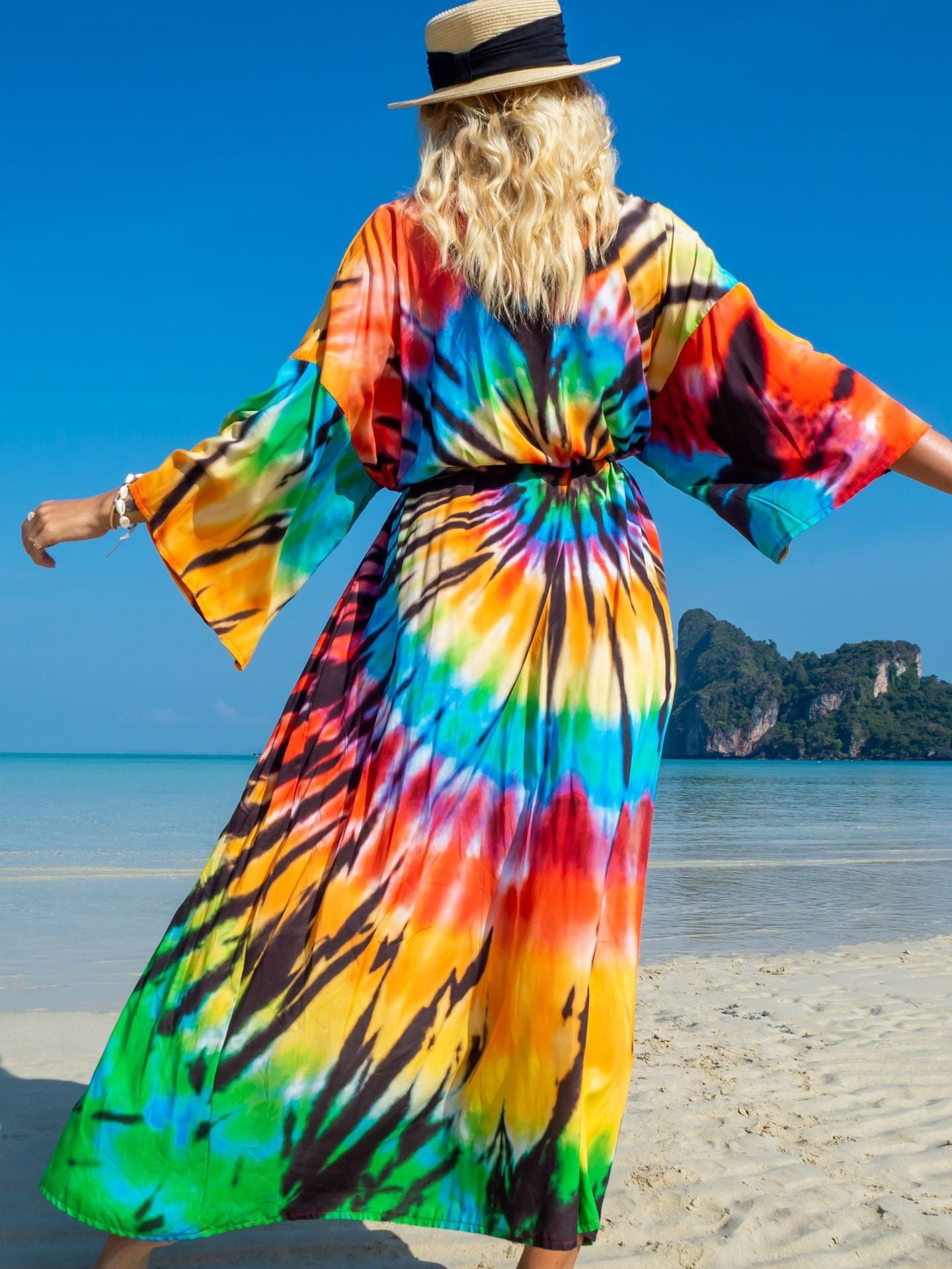 Rayon Printed Cardigan Holiday Casual Beach Bikini Cover Colors