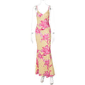 Women Clothing Summer Printed V neck Backless Suspenders Sexy Dress