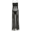 Spring Summer Women Clothing Sexy Backless See through Sling High Waist Hip Bag Dress