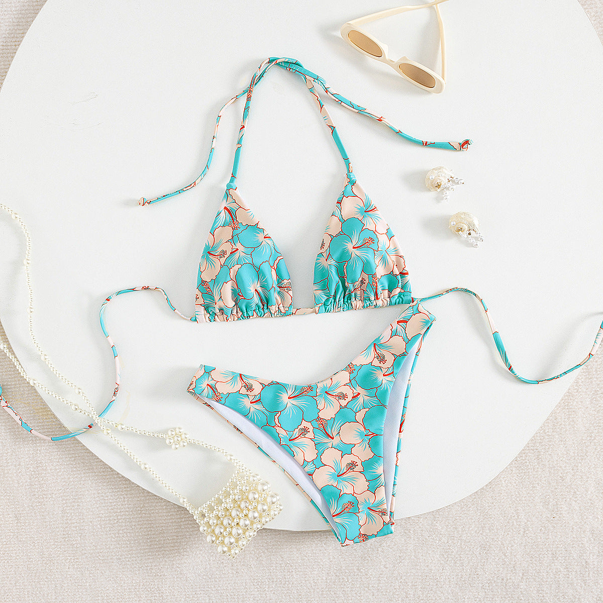 Split Swimsuit Sexy Women Fission Swimsuit Tropical Printing Swimsuit