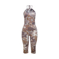 Summer Women Sexy Halter Printed Backless High Slimming Waist Jumpsuit