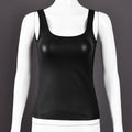 Women Summer Solid Color Coated Shoulder Strap Sexy U Collar Cropped Exposed Vest for Women
