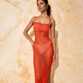 Summer Beach Dress Women Solid Color Knitted Hollow Out Cutout Beach Bikini Swimsuit Blouse Sun Protective Clothing Crochet hook Crochet hook Crochet hook