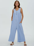 Autumn Winter Women Fresh Casual Women Pocket Jumpsuit