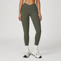 Nude Feel High Waist Yoga Pants Cross Waist Fitness Yoga Pants Women Outdoor Sports Running Tights