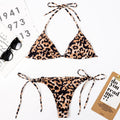 Ladies Split Triangle Duplex Printing Bikini Beach Model Sexy Swimsuit