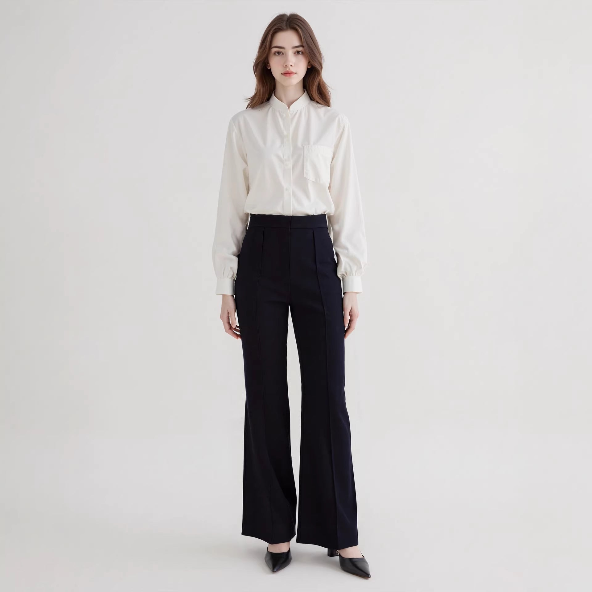 Spring Autumn Office Casual Pants Bootcut Pants All Matching Fashionable Wide Leg Pants Women
