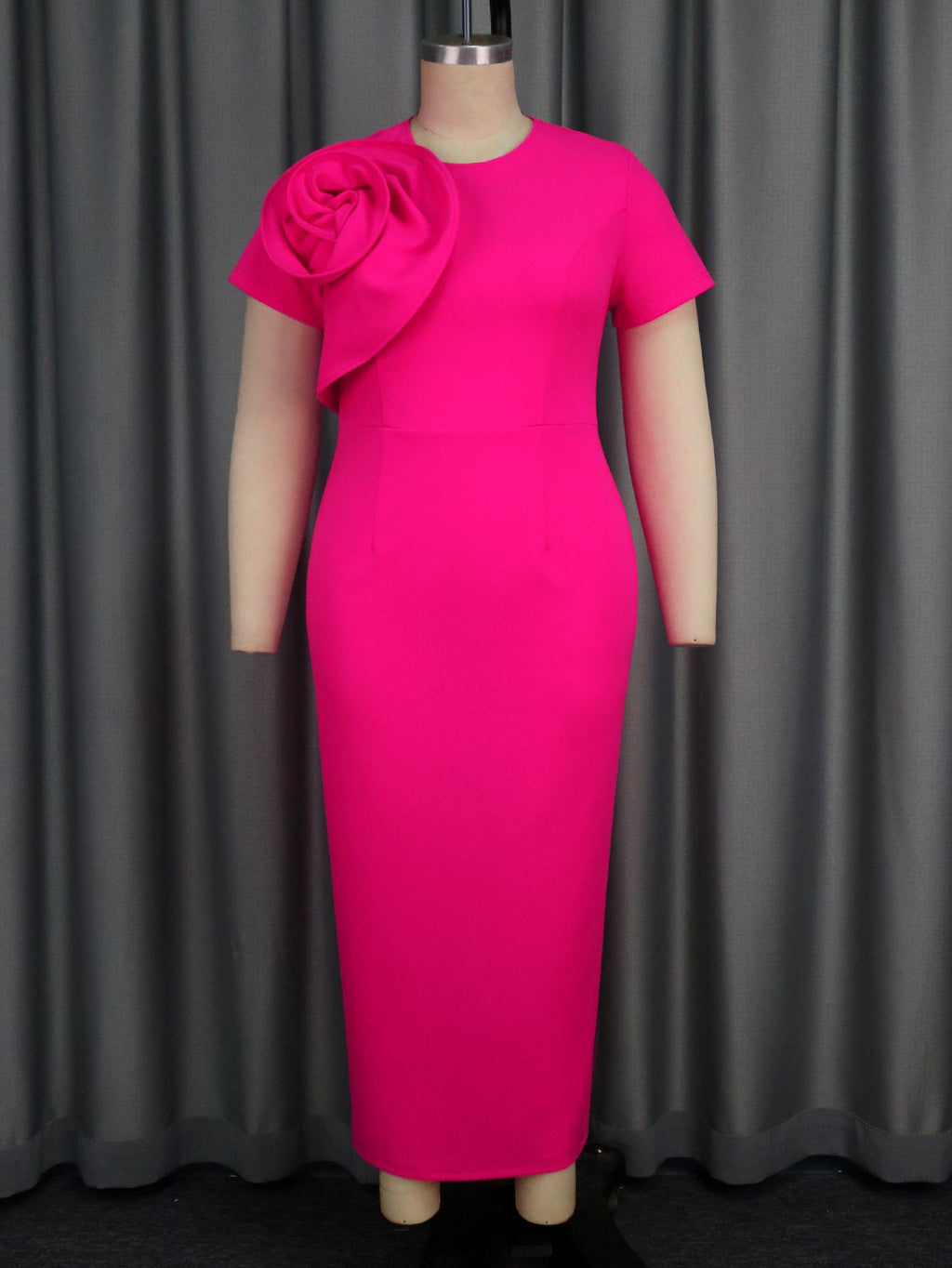 Women Summer Dress Party Solid Color Floral Dress