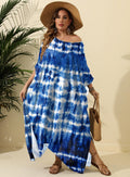 Women Dress Women Clothes Random Printed Loose Blouse Beach Vacation Split Dress