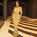 Women Wear Halter Slim Fit Fishtail Dress Solid Color Hollow Out Cutout out Dress Elegant Graceful Dress