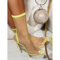 Spring Summer Catwalk Diamond All Match Net Drill Trendy Women High Heel Sandals