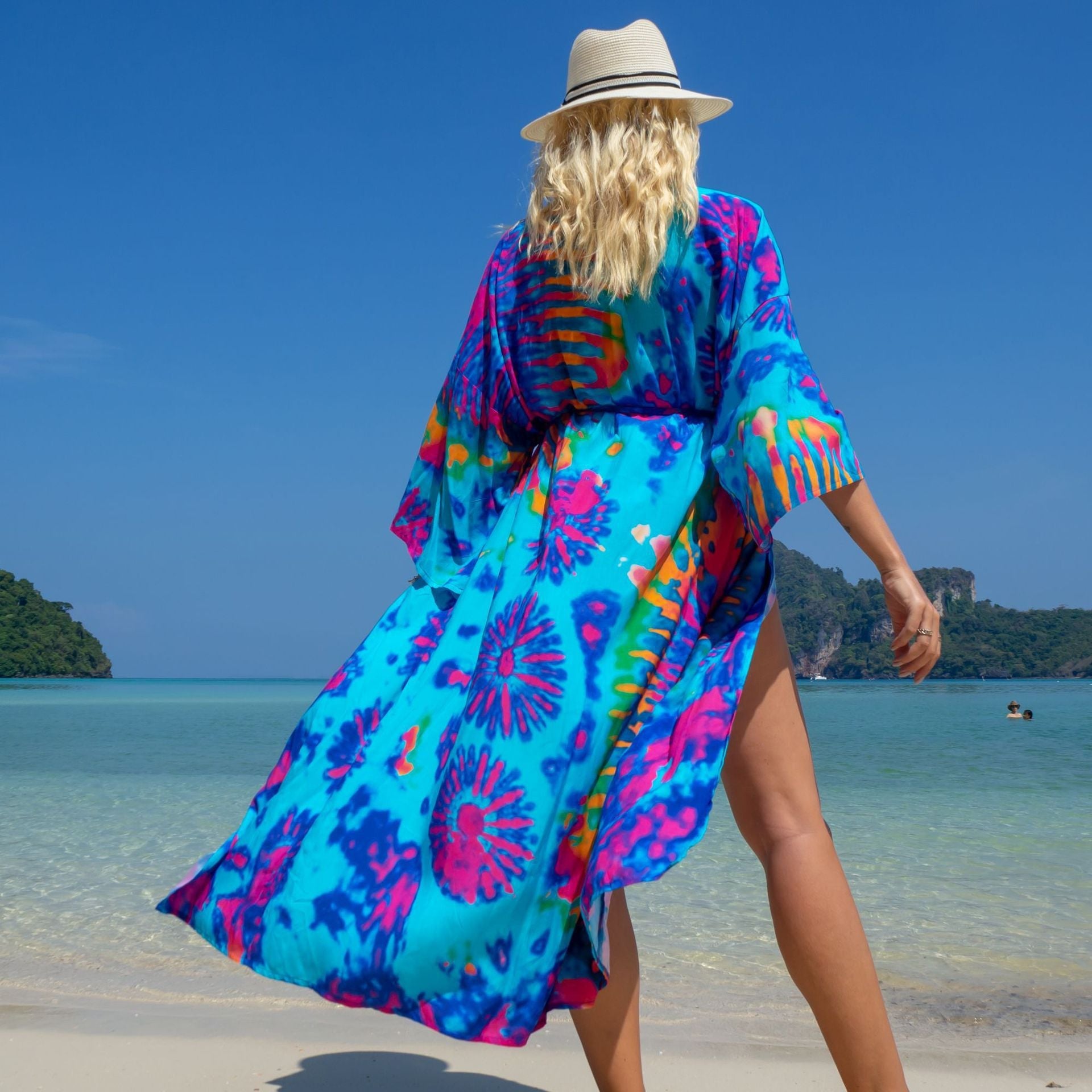 Rayon Printed Cardigan Holiday Casual Beach Bikini Cover Colors
