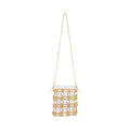 Artistic Fairy Floral Cutout Woven Beads Imitation Pearl Advanced Texture Mobile Phone Lipstick Chain Cross Body Bag