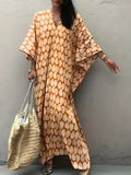 Rayon Beach Jacket Maxi Dress Holiday Dress Sun Protection Loose Robe Beach Cover Up