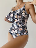 Bikini Floral Vintage Sexy Siamese Bikini Swimsuit Swimwear Women